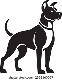 Dog silhouette vector on white background 