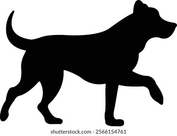 Dog silhouette vector on a white background.