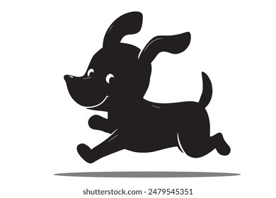 Dog Silhouette vector run design