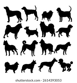 Dog Silhouette Vector Stock Illustration