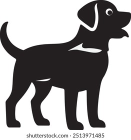a dog silhouette vector style