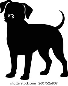 Dog silhouette vector style with white background