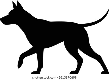Dog silhouette vector style with white background