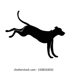 
dog silhouette vector with various poses