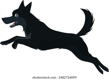Dog silhouette vector white background