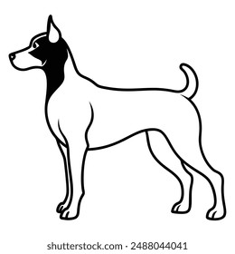 Dog silhouette with white background