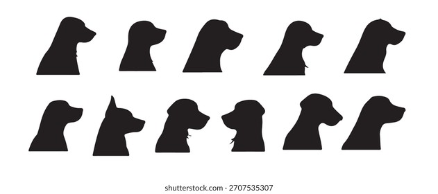 Dog Silhouettes Collection Profile Side View