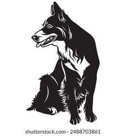 Dog silhouettes vector, Dog breeds silhouettes, Dog icon, Black dog silhouette