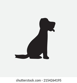 Dog Sillhouette Vector Black And White