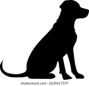 Dog sillhouttee, illustration vector, cutout