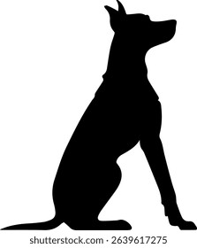 Dog sillhouttee, illustration vector, cutout