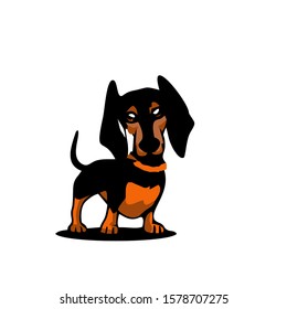 dog simple design logo template