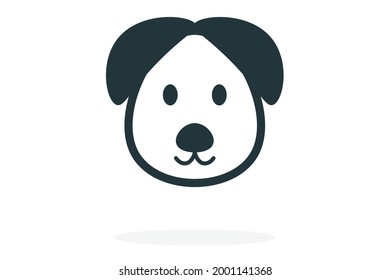 Dog. Simple icon. Flat style element for graphic design. Vector EPS10 illustration