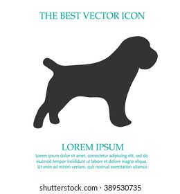 Dog simple isolated vector icon. Chinese year zodiac symbol 2018 logo.