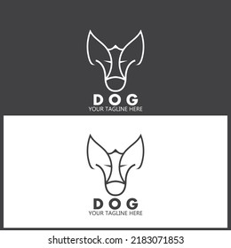 dog simple logo icon vector illustration template design