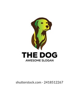 Dog simple mascot logo design illustration