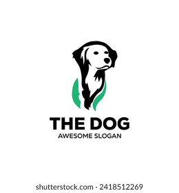 Ilustración de diseño de logotipo de mascota simple para perros