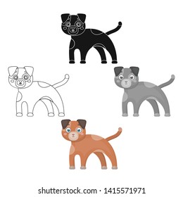 Dog single icon in cartoon,black style.Dog, vector symbol stock illustration web.