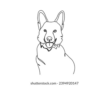 Dibujo de Dog Una línea