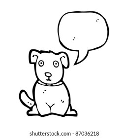 dog sitting cartoon