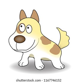Dog sitting cartoon illustration