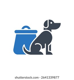 A dog sitting next to a bag.