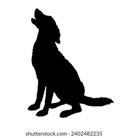 Dog sitting silhouette High quality  Breeds Bundle Dogs on the move. Dogs in different poses.
 jumps,  runs. dog is sitting. The dog is lying down. The dog is playing