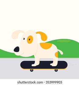 Dog With Skate