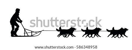 Dog Sled Stock Vector (Royalty Free) 586348958 - Shutterstock