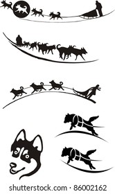 dog sledding, logo,