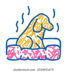 dog smell doodle icon sketch vector. dog smell sign. isolated symbol illustration