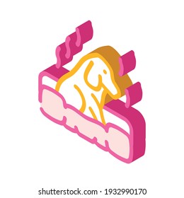 vector de icono isométrico del olor del perro. signo del olor del perro. ilustración de símbolo aislado