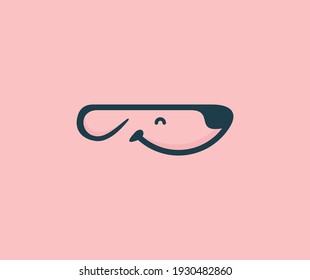 Dog Smile Face Logo Template
