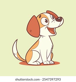 Dog smilling vector illustration pen tools