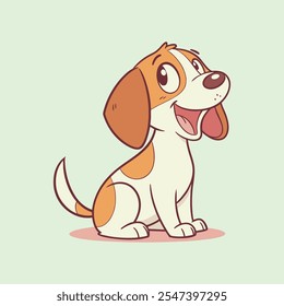 Dog smilling vector illustration pen tools