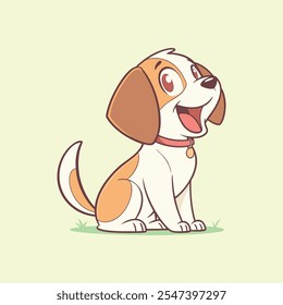 Dog smilling vector illustration pen tools