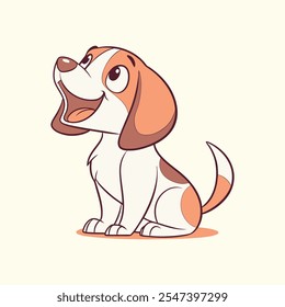 Dog smilling vector illustration pen tools