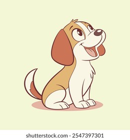 Dog smilling vector illustration pen tools