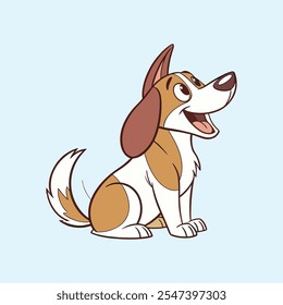 Dog smilling vector illustration pen tools