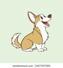 Dog smilling vector illustration pen tools