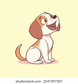 Dog smilling vector illustration pen tools