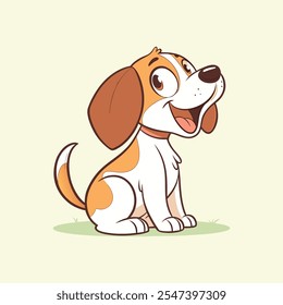 Dog smilling vector illustration pen tools