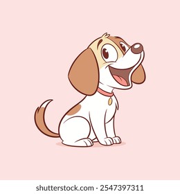 Dog smilling vector illustration pen tools