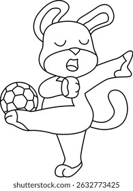 Dog Soccer player Soccer Animal Vector Graphic Art Illustration
