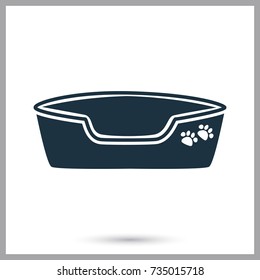 Dog soft sleep place simple icon for web and mobile design