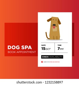 Dog Spa Book Appointment App Design for Smart Phones