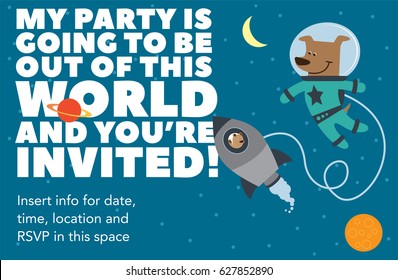 Dog Space Invitation