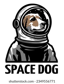 A dog in a space suit.