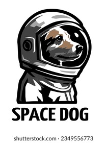 A dog in a space suit.
