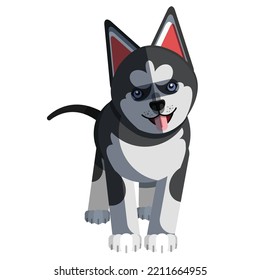 dog species cute characters vector illustration concept design 